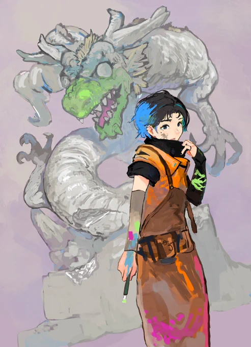 竜の彫刻