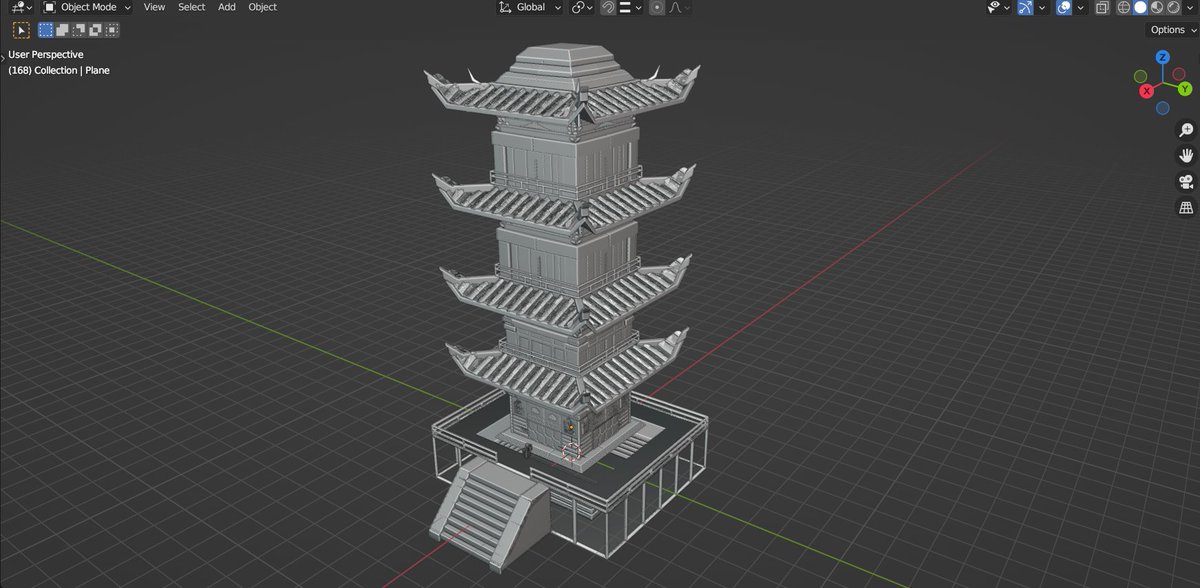 heroes_dean's tweet photo. Japanese themed building made by me https://t.co/YrfGchXv6r