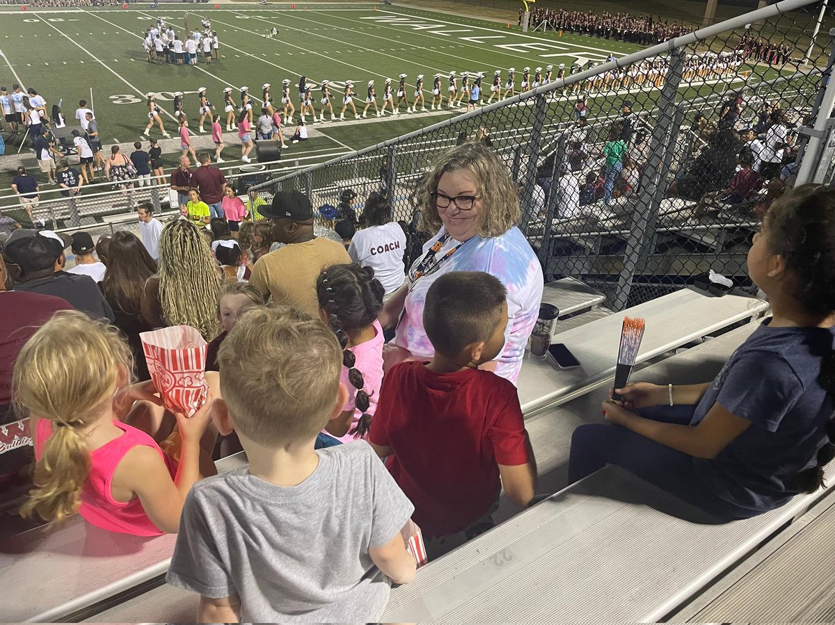 My "kindergarten crew" and I at the Waller football game. Win or lose, it's always a great time with these cuties! #teacherlife <a href="/I_T_Holleman/">Holleman Elementary</a> <a href="/WallerISD/">Waller ISD</a>