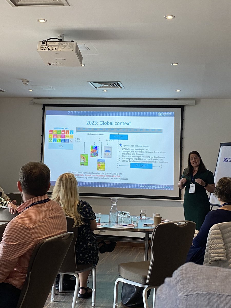 WorkPsychGroup's tweet photo. A great afternoon discussing all things selection in healthcare globally at INReSH, with invited speaker @SioCFitz from @WHO So nice to reconnect with so many international colleagues https://t.co/FJeRxhIT09