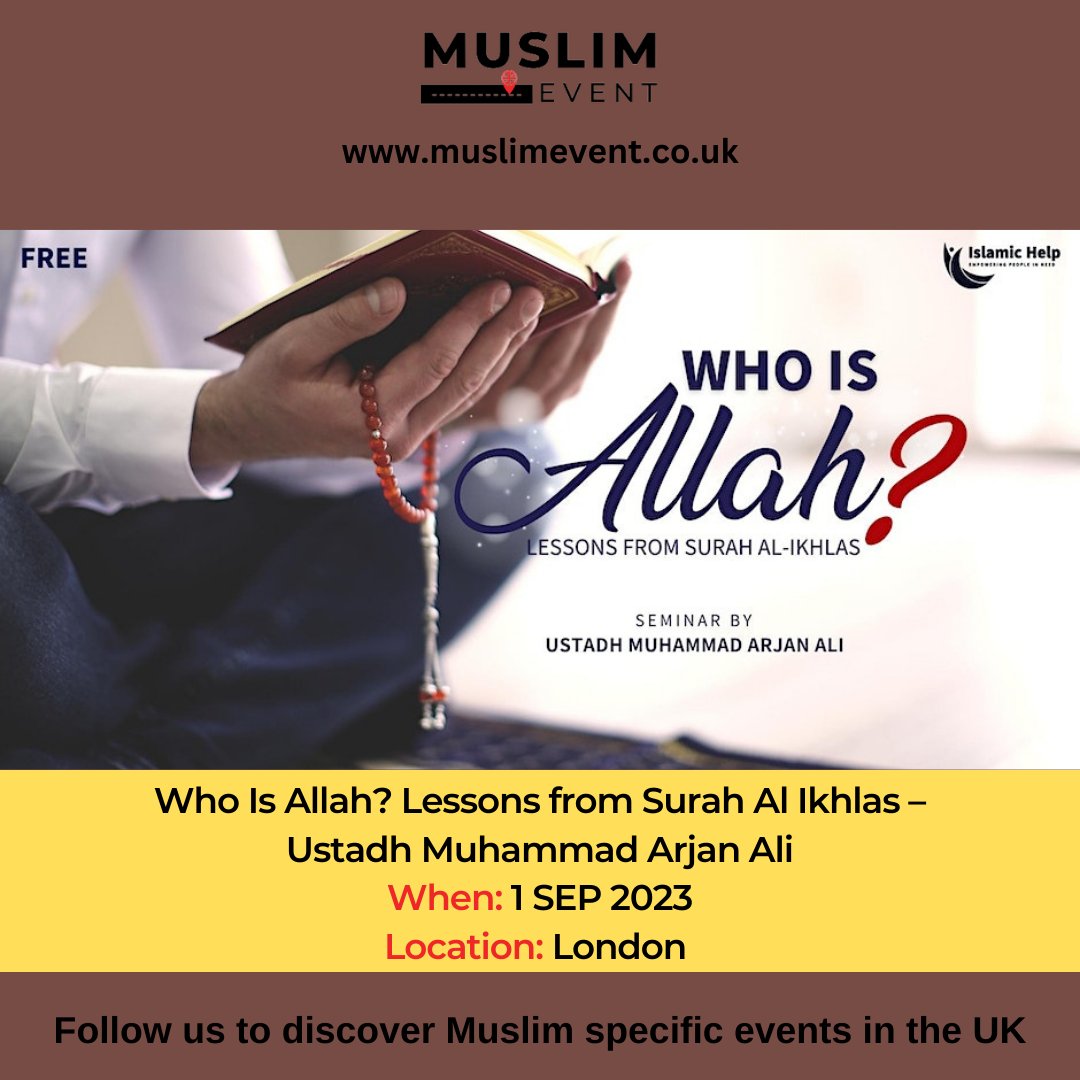 MuslimEventUK's tweet image. This powerful gem of the Quran encapsulates profound lessons that illuminate our understanding of the Almighty.

Book now: muslimevent.co.uk/event/who-is-a…

#SurahAlIkhlas #QuranicWisdom #KnowingAllah #muslimeventuk