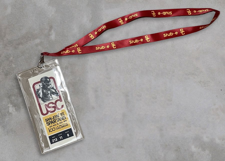 stub_e's tweet photo. ✌️@uscfb kicks off tonight to celebrate 100 years of the @lacoliseum 🏟️

🎟️ Celebrate with the official commemorative tickets for the 2023 season only @stub_e 

#usc #uscfootball #trojans #lacoliseum #tickets #ticketstubs https://t.co/uc7rmw4e12