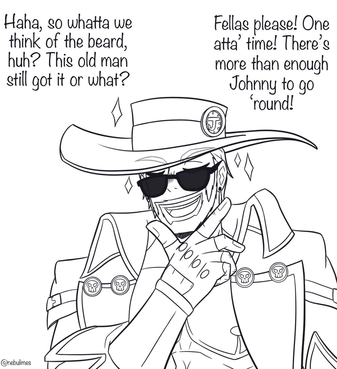 nebulimes's tweet photo. Tough crowd…

#GuiltyGearStrive #GGST_JO #Johnny https://t.co/g5dCCgdWLN