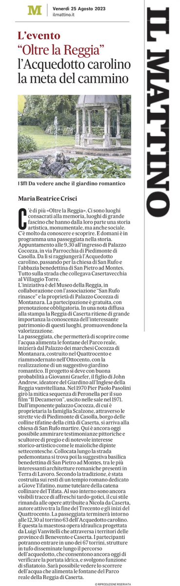 #ilmattino #oltrelareggia #palazzococozza #26agosto