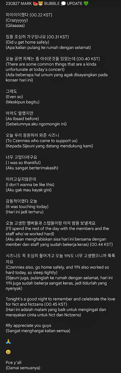 leoylie's tweet photo. 230826 230827 🍉🐯  Mark Bbl Bubble💭 Update 💚 
#마크 #마크버블 #이마크  #NCT_MARK #NCT_마크 #MARKLEE #MARK #MARKF #마버블 #마크야 #MAHEN #NCT_NATION #NCT_NATION_ToTheWorld #NCT_NATION_KOREA #NCTtoSEOUL #NCTNATION #NCT_GoldenAge https://t.co/Zy85BOBCSP