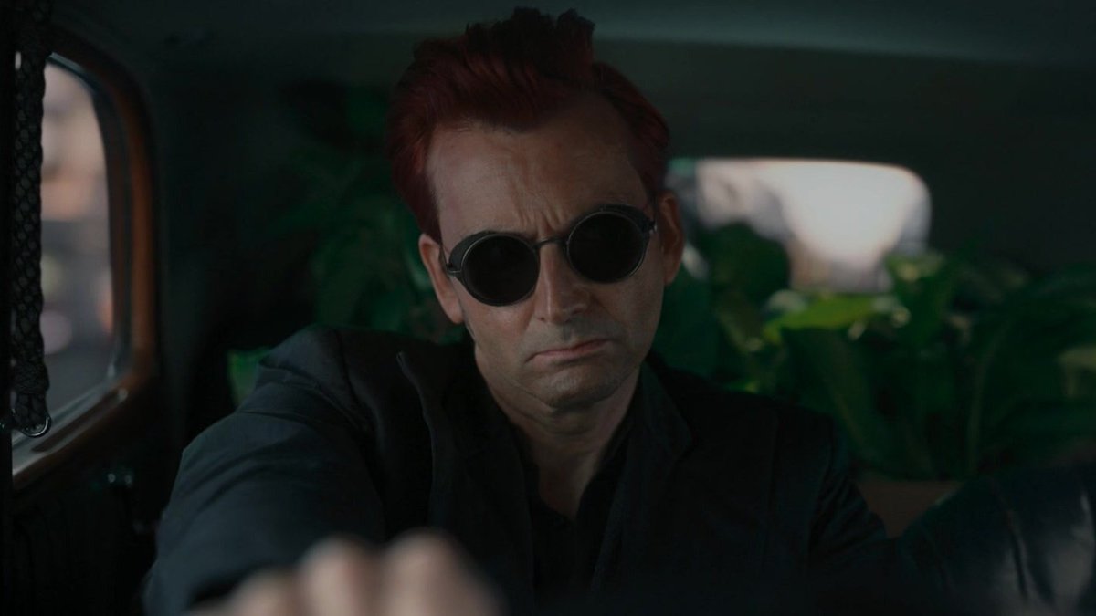 azfellndco's tweet photo. crowley confessed even though he knew it was over, kissed aziraphale like a desperate act to make him choose their side, left the bookshop but stayed outside until he could no longer see aziraphale, and only then did he leave "because, underneath it all, crowley was an optimist" https://t.co/cH7eBtixOT