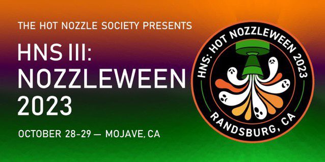 HotNozzleSummer's tweet photo. Ghastly greetings Nozzlers, get your tickets now for HNS III: NOZZLEWEEN this October 28-29 at FAR! We're excited for your ghoulish rockets that fly faster and higher than a witch's broom! 🎃

"HNSpooky" for 15% off tickets this weekend only,
available at: https://t.co/aKQyIArYKy https://t.co/ECUNhH6pxF