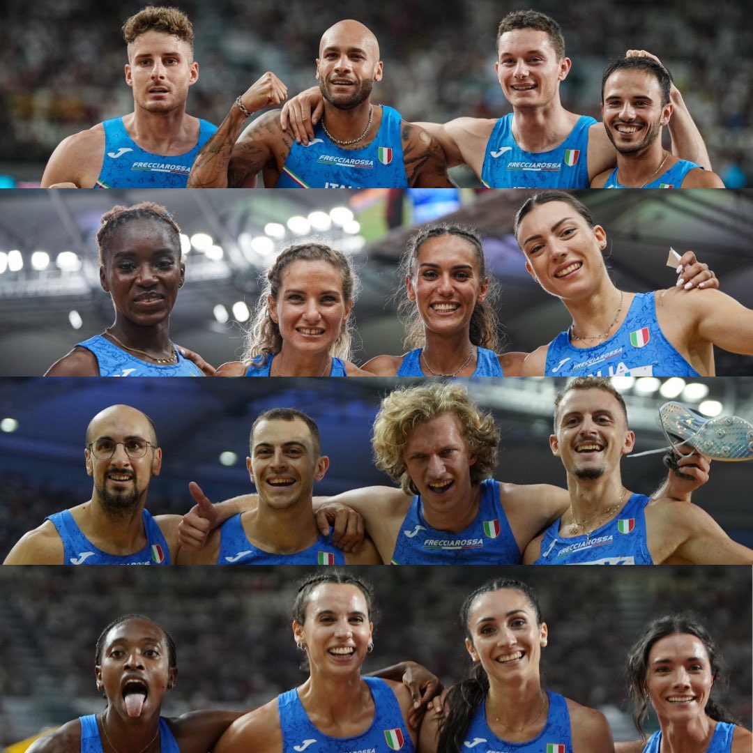 𝐌𝐀𝐈 𝟒 𝐒𝐓𝐀𝐅𝐅𝐄𝐓𝐓𝐄 𝐀𝐙𝐙𝐔𝐑𝐑𝐄 𝐈𝐍 𝐅𝐈𝐍𝐀𝐋𝐄 𝐀𝐈 𝐌𝐎𝐍𝐃𝐈𝐀𝐋𝐈 🎉

Per la prima volta l’Italia qualifica in finale 4x100 uomini e donne, 4x400 uomini e donne nella stessa edizione mondiale 

#atletica #worldathleticschamps