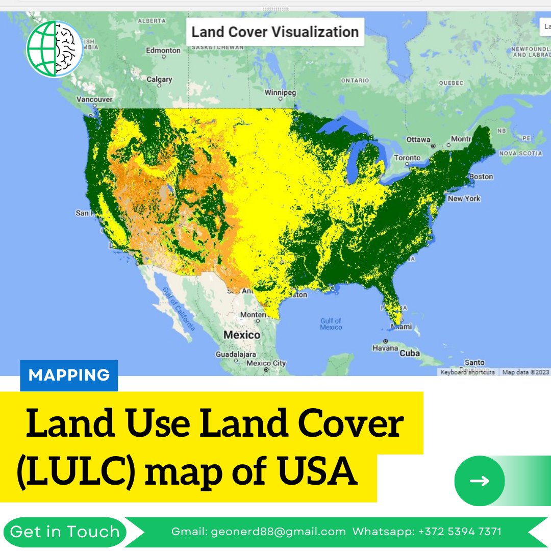 geonerd88's tweet photo. Explore USA's Varied Landscapes with LULC Mapping
.
.
#geonerd88 #geonerdofficial #GISmapping #geonerd #gis #gismapping #arcmap #arcgis #arcmappro #esri #nasa #googleearthengine #googleearthpro #GoogleMaps #usa #usagis
#usageography #america #unitedstates https://t.co/3B8U2FgNVQ