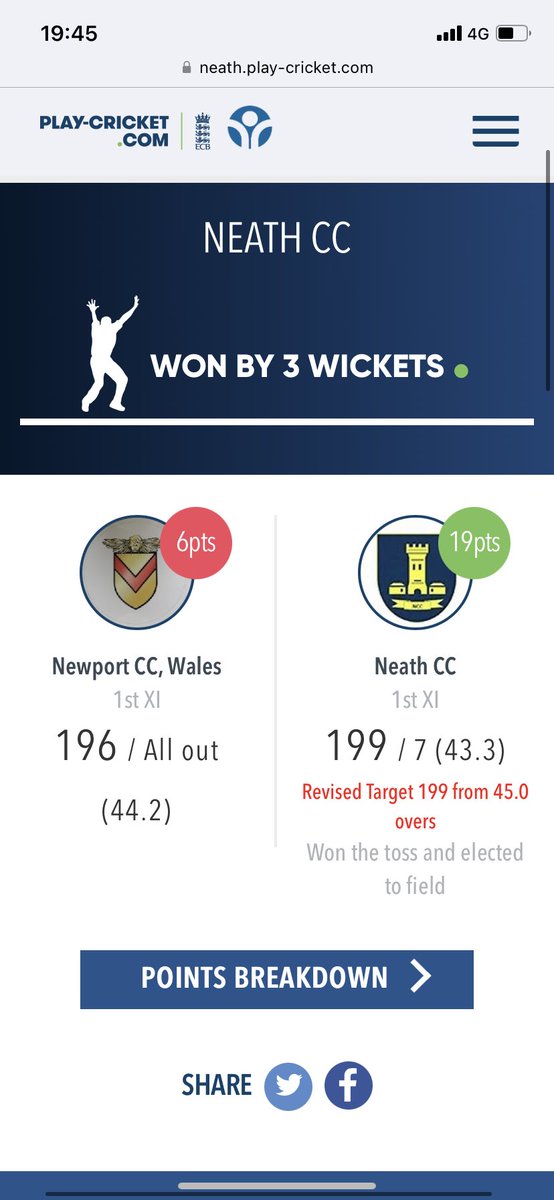 Neath Cricket Club tweet media