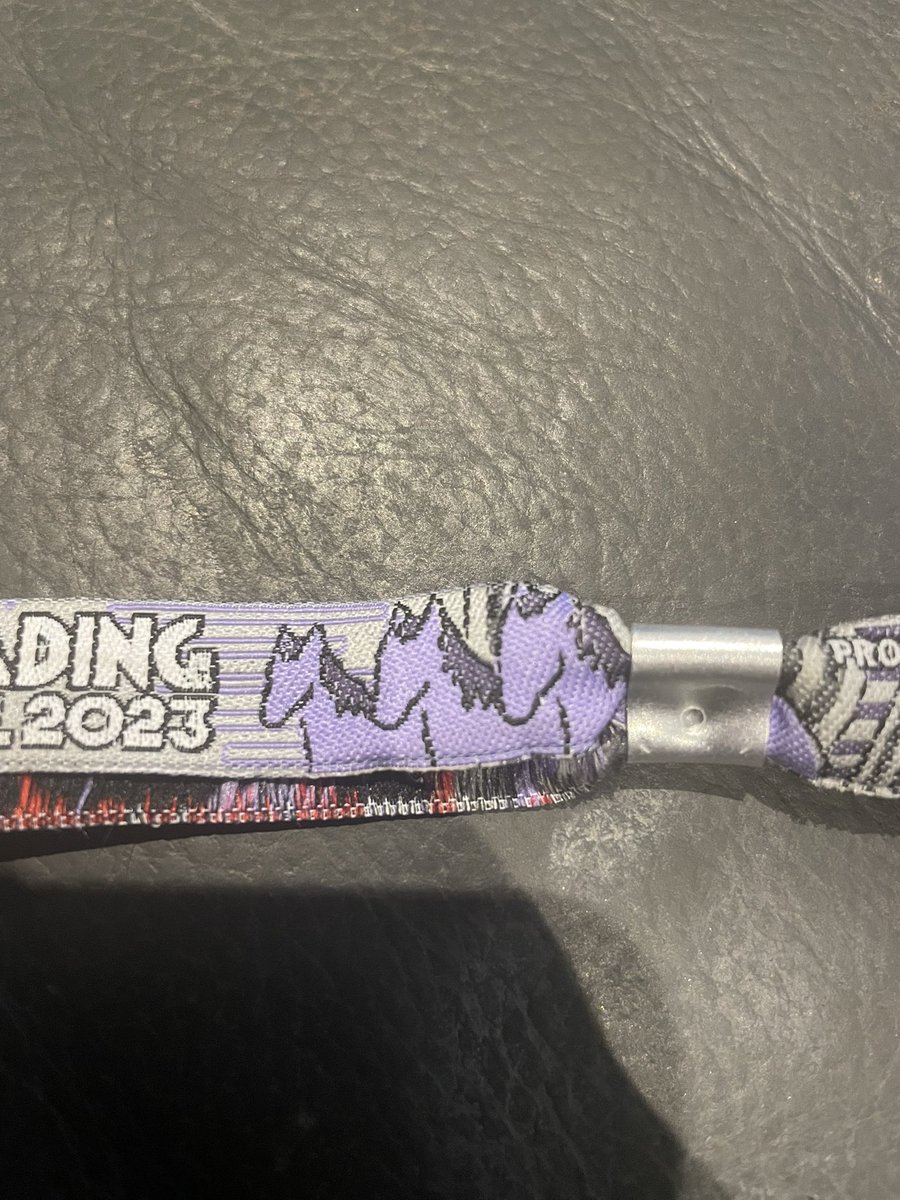 scurchxr's tweet photo. Very interested to see what the day wristbands for Reading Fest are today and tomorrow because yesterday they included missiles and horses for sam fender and foals ! https://t.co/ndfbWH5Kmo
