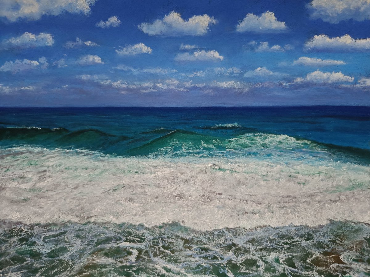 Waves
Pastel on Pastelmat 24x30 cm
Reference photo by Daphne Schnitzer

#ソフトパステル #pastel #softpastel