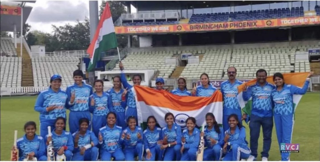Gorv__510's tweet photo. INDIAN WOMEN'S BLIND CRICKET TEAM WON GOLD AT THE IBSA WORLD GAMES

WELL DONE GIRLS, YOU'VE SCRIPTED HISTORY.
CONGRATULATIONS 
@IBSABlindSports @socialpwds 
#CRICKET https://t.co/RYILbnBZyP