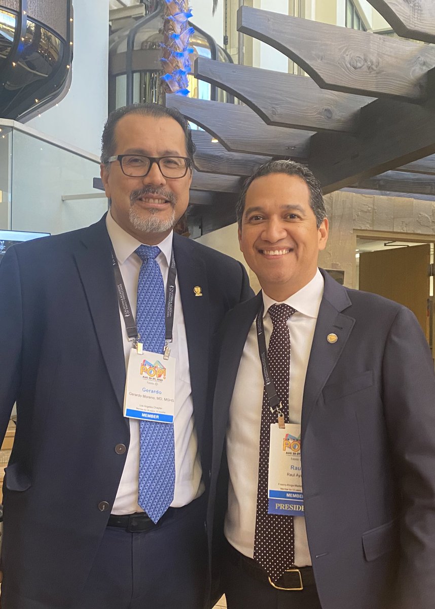 GerardoMorenoMD's tweet photo. Wonderful meeting Dr. Raul Ayala current President of California Academy of Family Physicians @cafp_familydocs #POP2023 conference and trailblazing leader at Adventist Health (Fresno; West Coast) @aafp #FamilyMedicine #PrimaryCare @TheABFM @cafp_foundation #CentralValley @uclaFM https://t.co/xdbtHP3SAp