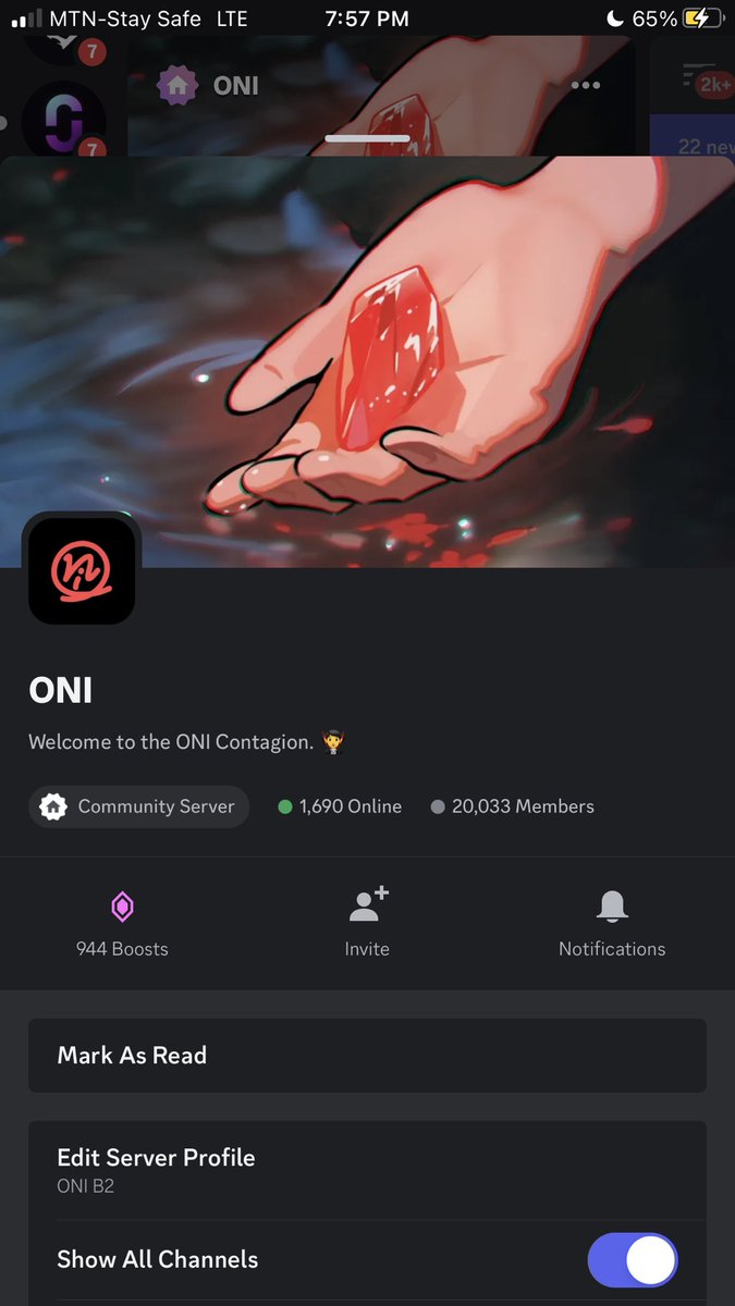 Congrats <a href="/oni_bite/">ONI</a> on 20k discord members,🔥🔥I’m happy to be part of this amazing community.LFG!!❤️
<a href="/Necre10/">SuperCrunch</a> <a href="/NoN_2015NFT/">NoN //</a>
