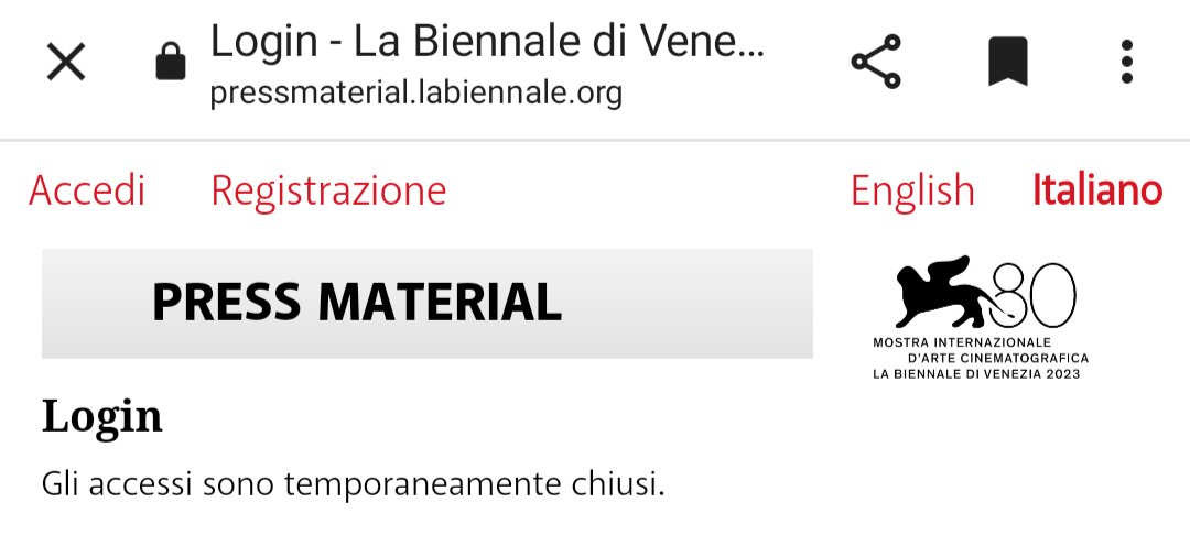 Gentilissimo, super informato e disponibile @AlbertoBarbera2 : quando sarà possibile per gli accreditati Press accedere agli imprescindibili materiali stampa sul sito della <a href="/la_Biennale/">La Biennale di Venezia</a> ?