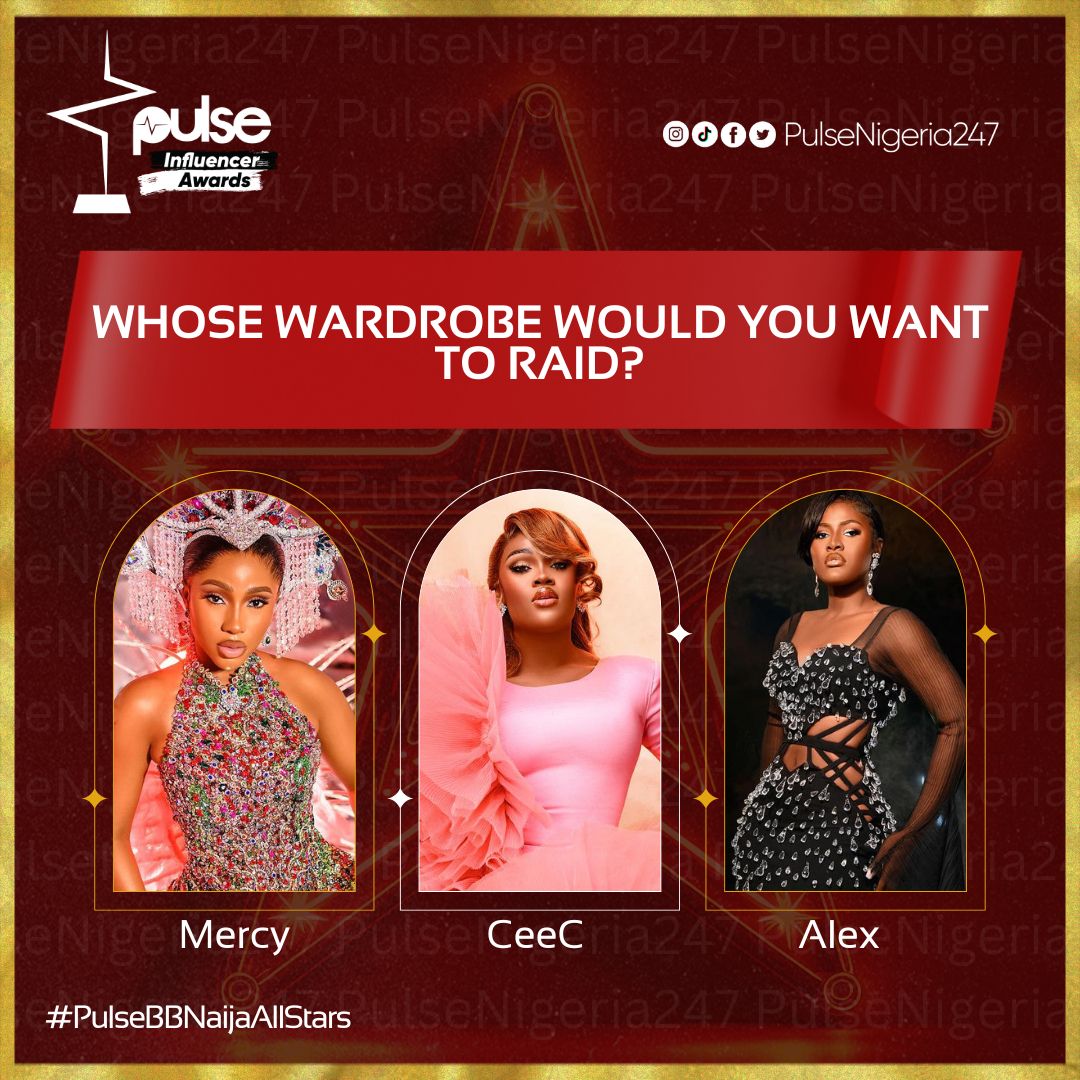 PulseNigeria247's tweet photo. Whose wardrobe would you raid? ๐คโฃ
#BBNaijaAllStars #PulseBBNaijaAllStars #BBNaija https://t.co/CEj7D8NKWB