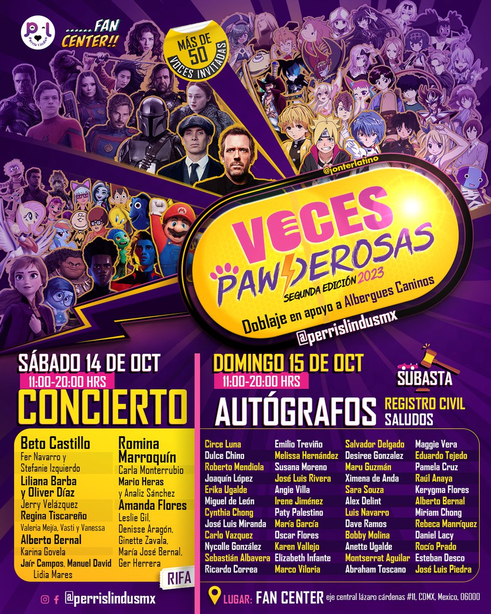cynthiachongdob's tweet photo. Los esperamos #vocespawderosas #doblajeconcausa #apadrinapeludos https://t.co/UOus8dxkrI