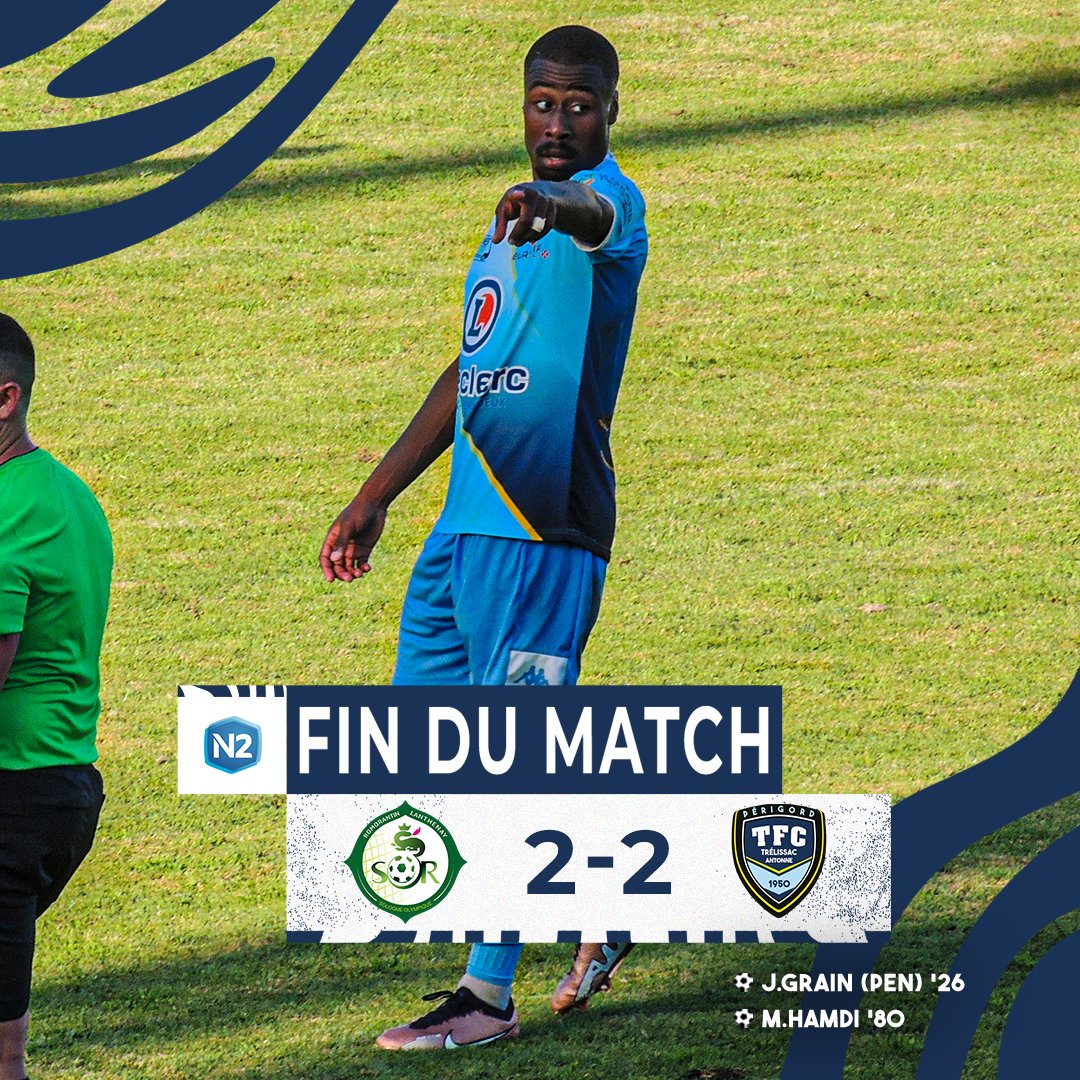 TrelissacFC's tweet photo. [RESULTAT #N2]

Nos Trélissacois récupèrent le point du nul à Romorantin pour la toute première journée de championnat ! ✊

Prochain RDV à domicile, au stade Firmin Daudou pour un match d'envergure face à Paris 13 Atletico ! 🔥🔵 https://t.co/H7wqxDMH16