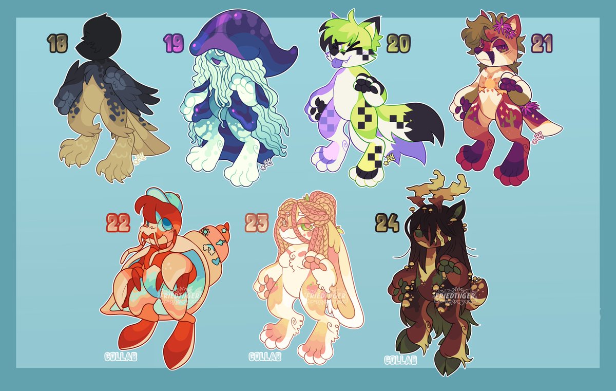 FRIEDTIIGER's tweet photo. ‼️BIG SUMMER COLLAB ADOPT BATCH‼️
it’s finally here! this is a collab batch with my friends
@ruraIrainbows and @BADMlRACLE on rural's base!
🌴🌴🌴
☀️first slide is mine, 2nd is rural's, 3rd is miracle's!
☀️ 💸6⃣0⃣ each!
☀️ reply/DM to claim! https://t.co/zo8mqPfpzW