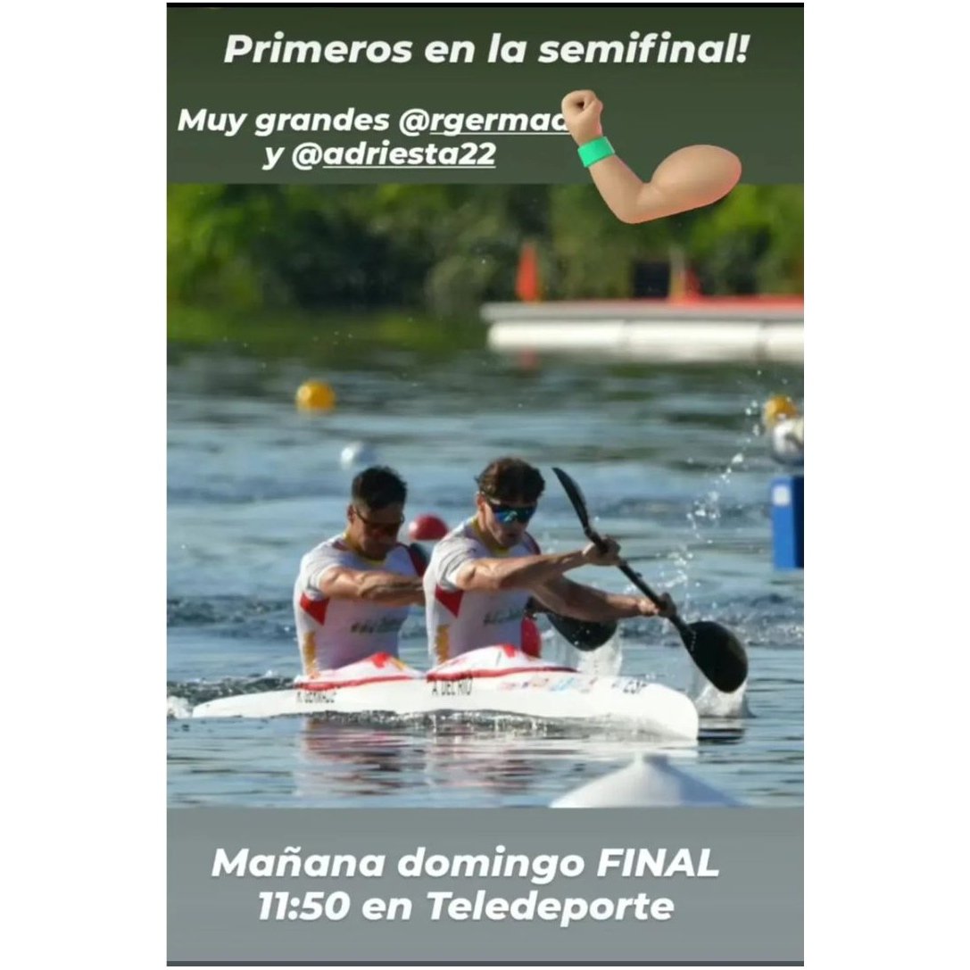 El ribereño @adriesta22 y @rgermade quedan primeros y se clasifican para la final que será retransmitida mañana domingo a las 11:50h en @teledeportertve