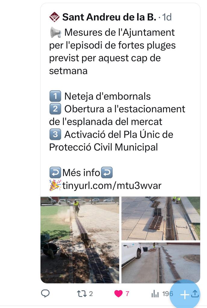 Framaurus's tweet photo. Mientras otros ayuntamientos hacen sus deberes, #cubelles #ajcubelles suspende en previsión. @interiorcat #mancomunitatPG @emergenciescat #noticiesCB #eixdiari #laciutatdelgarraf #BPenedesDiari @CCGarraf @CCGarraf #MilloremCubelles #SomCubelles #CuidemCubelles https://t.co/Pa7b3XJfd0