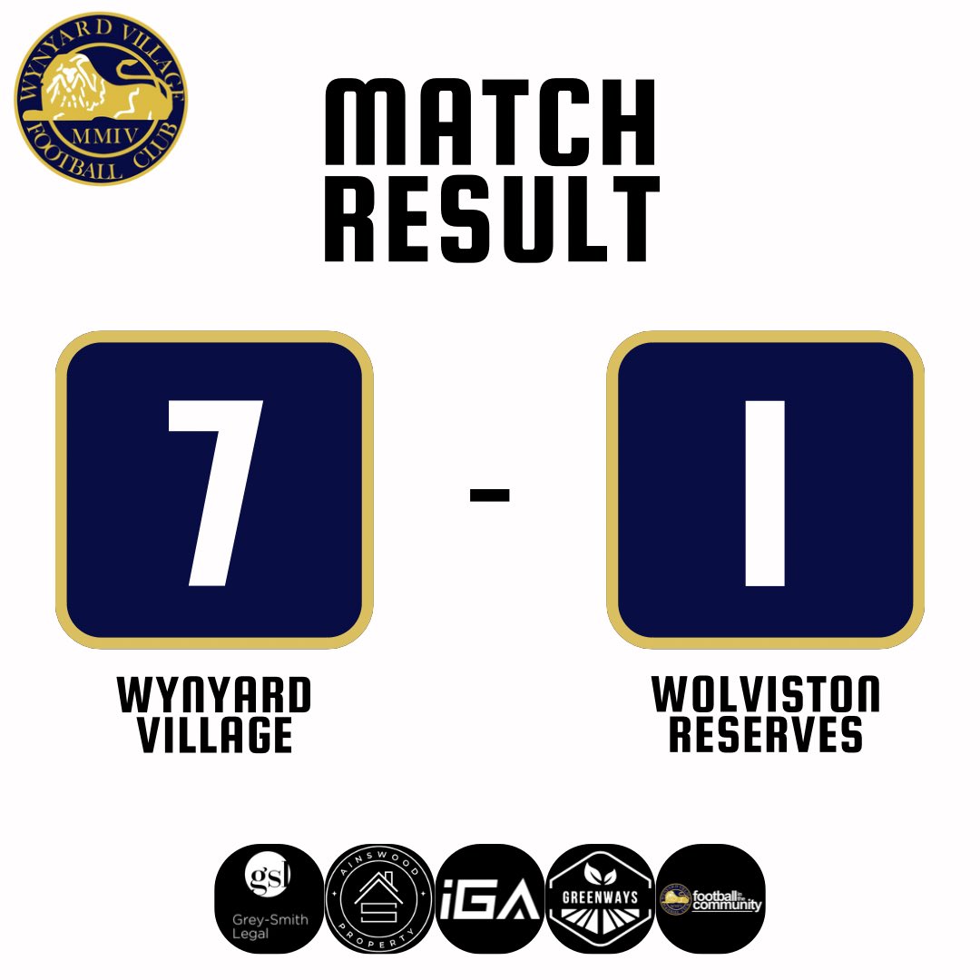 MATCH RESULT

We run out 7-1 winners in our first home game of the season.
