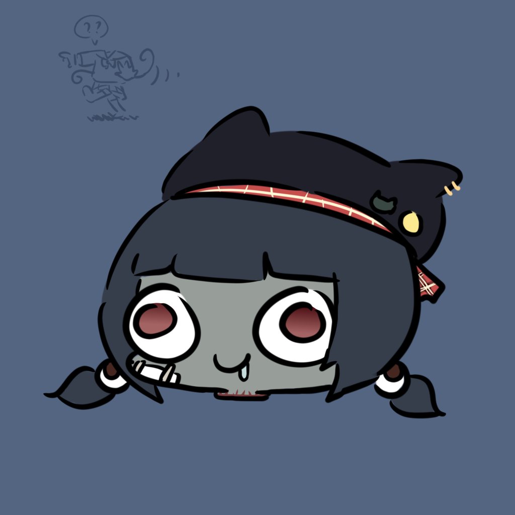 red eyes hat black hair 1girl simple background drooling black headwear  illustration images