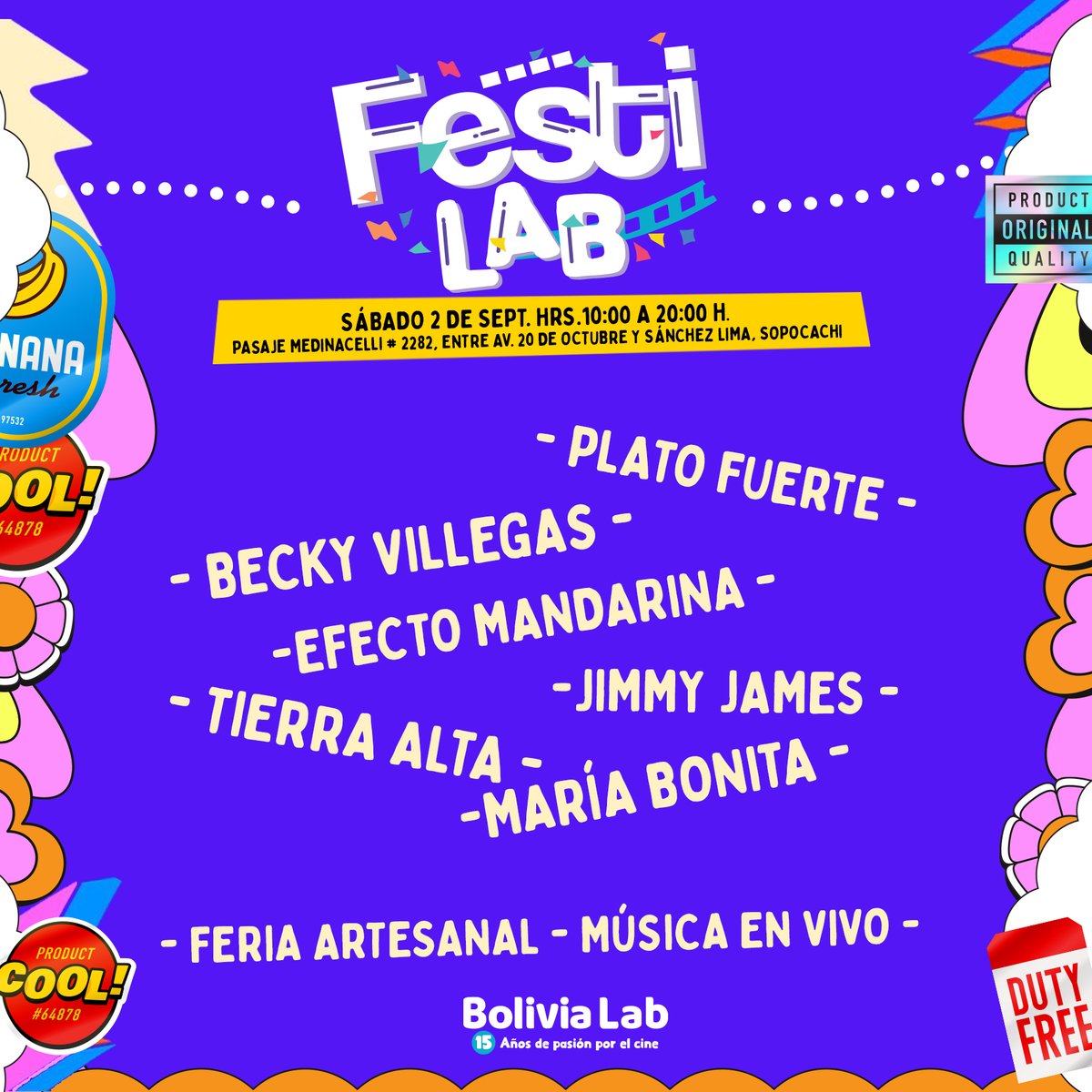 bolivia_lab's tweet image. ¿Quieres un motivo más para emocionarte? #FESTILAB es un regalo para ti, para todos. No importa quién eres ni de dónde  vienes, este es tu pase de acceso para celebrar con nosotros nuestros 15  años de pasión por el cine.