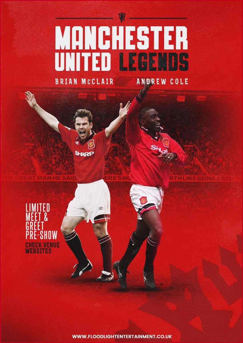 #ManchesterUnited @BrianMcClair13 @andycole09 LIVE @TheApexVenue #burystedmunds #Suffolk Tuesday 5th September Tickets >> theapex.co.uk/whats-on/detai… Wednesday 6th September Tickets>> alban-arena.co.uk/events/an-audi… #hertfordshire #stalbans #ManUtd #MUFC Limited meet & greets available