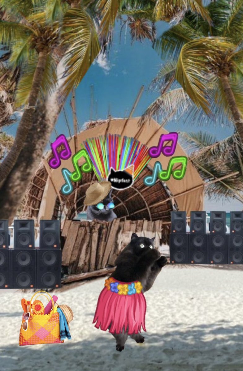 Time to throw some shapes on the sandy dancefloor then I’ll go and get a little drinkie and watch the sun start to set! What a fabulous Beach Party this is! 😻 #Nipfest2023