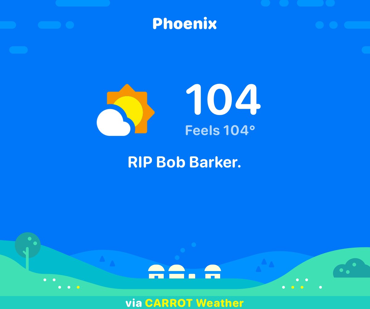 Nurssicist's tweet photo. Why do I always get my celebrity death news from a weather app? #RIP https://t.co/qIs16k5UWQ