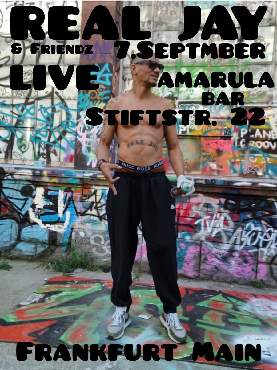 RealJayffm's tweet photo. 10eus,-Abendkasse / EINLASS 21:00-UHR #realjaylive7septemberamarulabarffm #rap #rapmusic #deutschrap https://t.co/HviroPTMLz