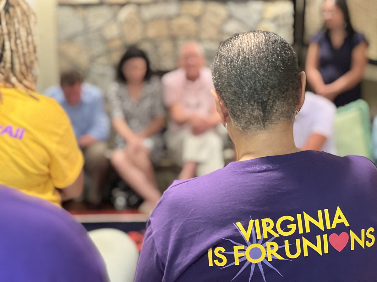 There’s no better way to start a weekend than by supporting our Unions! Thank you @SEIUVA512 and @32BJSEIU for providing a space for us all to talk about the issues facing Virginia’s workers and to address the need for affordable housing and paid sick leave.