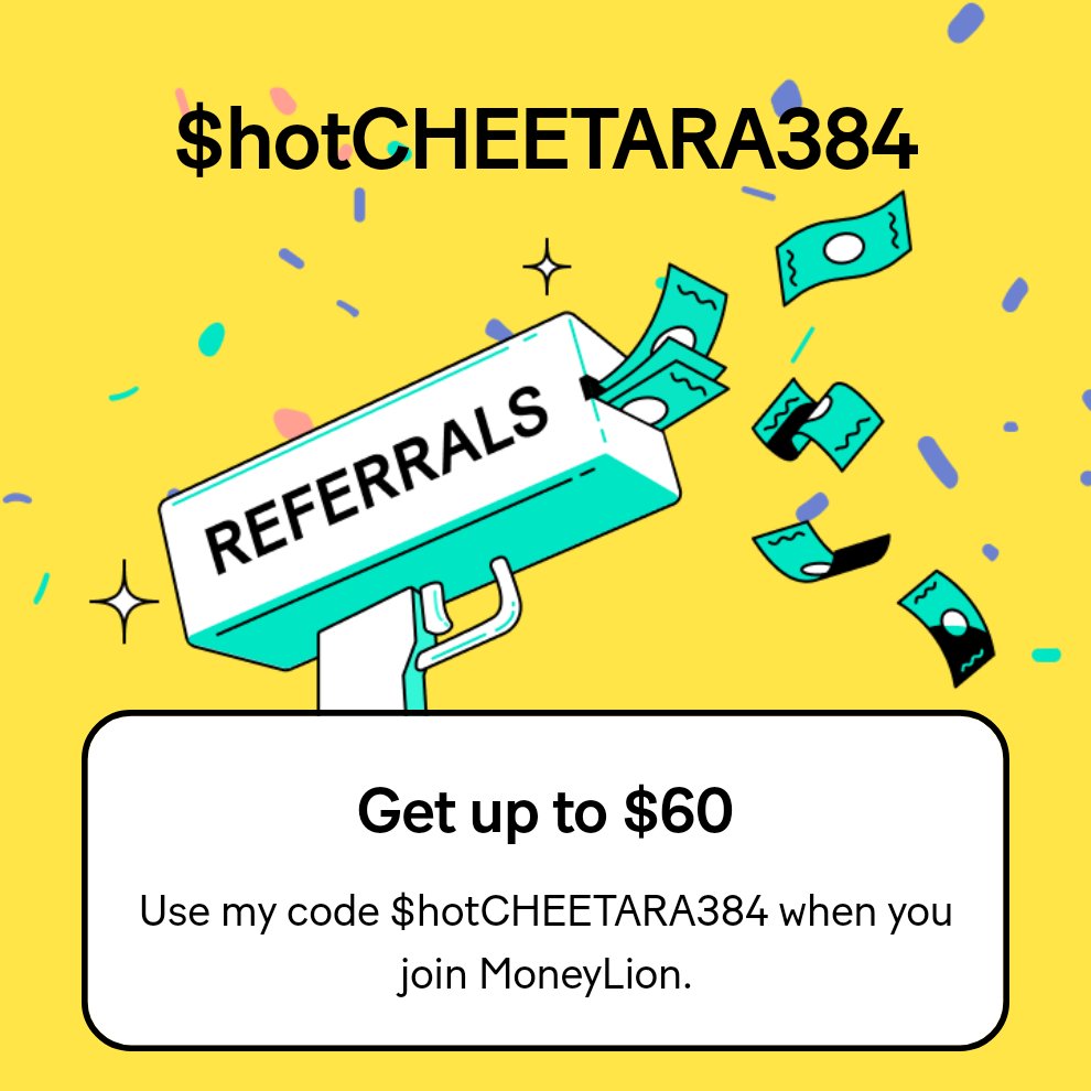 cheetaramoore26's tweet photo. Get up to $60! Use my code $hotCHEETARA384
when you join MoneyLion.
https://t.co/kaZ3cT1WQo https://t.co/Q1y0m4XpHR