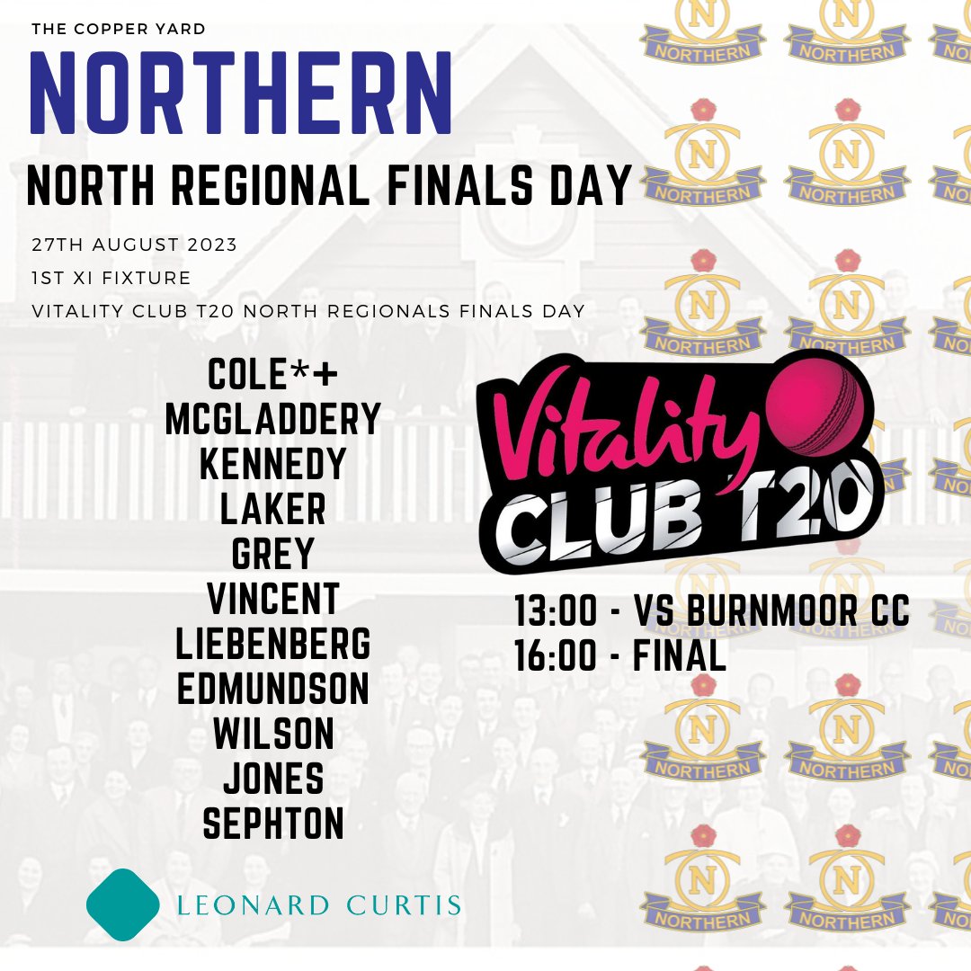 On Sunday we take the trip to <a href="/DenbyCC/">Denby Cricket Club</a> for the Vitality ECB Regional Finals  (North) Day! <a href="/BurnmoorCricket/">Burnmoor CC</a> are our opponents at 13:00. Coach sets off from Moor Park at 08:30 - Get some sleep! Go well fellas!!