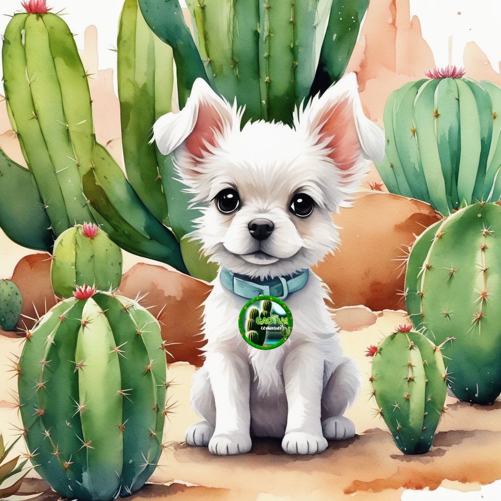 Happy International Dog Day 💚 Is some dog lovers here? Shill your Dog Artwork to the comment with #CactusBoom #internationalDogDay