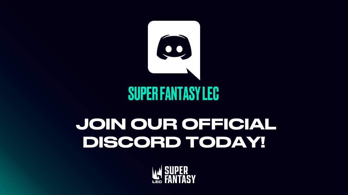 SuperFantasyLEC's tweet photo. Get ready and join our official #SuperFantasyLEC Discord channel!

 💬https://t.co/ut1oiahzqg https://t.co/58NmWw8Vbf