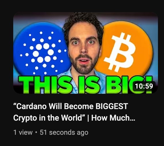 AltcoinDaily's tweet photo. “#Cardano will become BIGGEST crypto in the world”

New video JUST dropped! #crypto https://t.co/xmPzH6Zk10