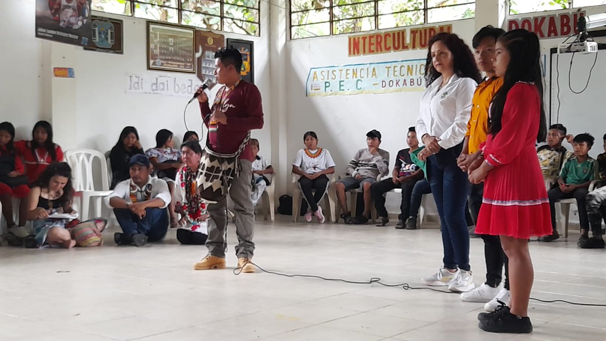 ICBFColombia's tweet photo. #PorLaNiñezIndigena en Pueblo Rico, #Risaralda, donde la directora de Familias y Comunidades, Haidy Duque, acompañó la conmemoración del Día Nacional de la Niñez y Adolescencia Indígena, junto a las comunidades Embera Katío y Embera Chamí; sabedores y sabedoras Inga y Pastos. https://t.co/K30mkKALV8