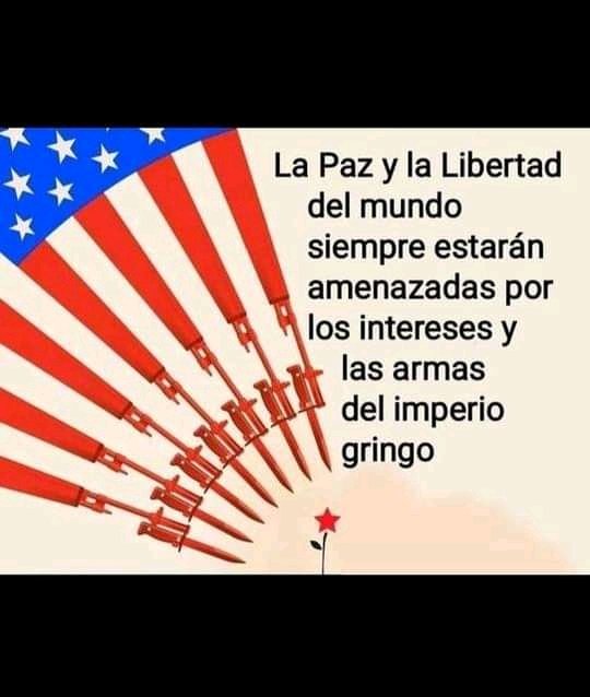 🇺🇸🤛
Las Guerras son el Mecanismo
Predilecto del Expansionismo
Imperial en Especial el de EEUU 
con su Sistema Capitalista Neoliberal
🥇#YulimarEsVenezuela
@Neudy_28
@Comando_Activo1
@micielo1369
@chilita240512
@Angelito20251
@DaniChato87
@Jlyepez02309
@maykelsanchez23
@clap4f2