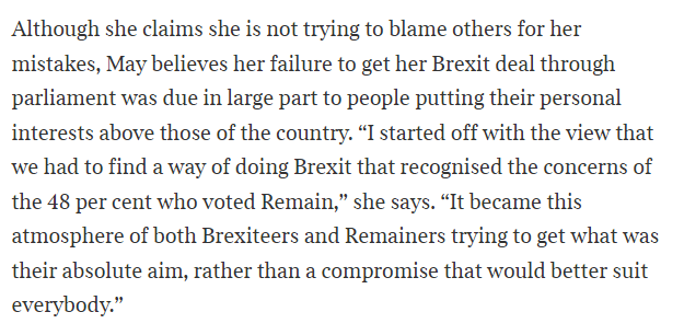 sundersays's tweet photo. I don't recall any statement or policy by May as PM in July-Oct 2016 that reflected this aim to engage the 48% as well as the 52? https://t.co/yhl9jx5TP1