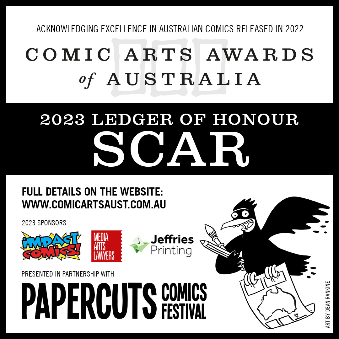 2023 Ledger of Honour, our Hall of Fame Award, goes to living legends... SCAR (Steve Carter and Antoinette Rydyr)!

comicartsaust.com.au/2023-ledger-of…

#CAAA2023 #ledgerofhonour #halloffame #australiancomics