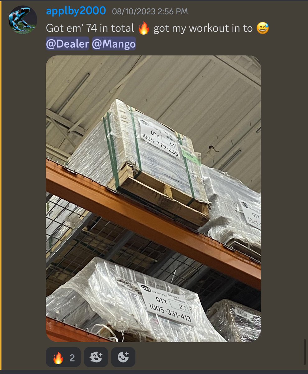 profit_lounge's tweet image. $45,000 worth of floorings for $11,500🤑

$9-$23 a case.

Want a free spot? Like this tweet and keep yours dms open!
