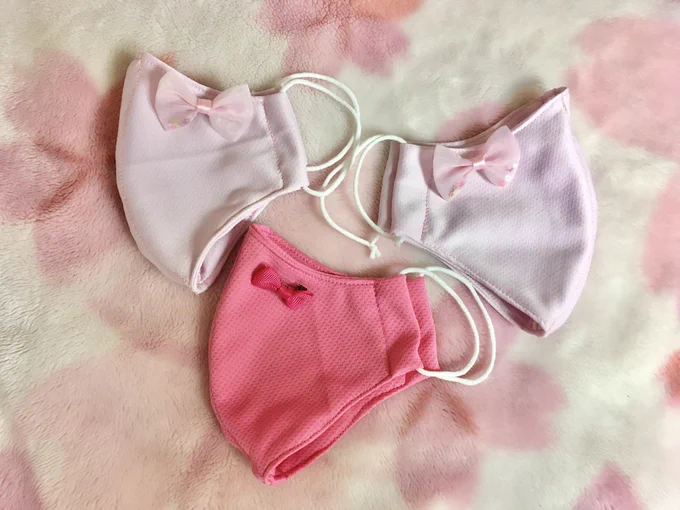 クールタオルで立体マスク作りました 色が良く無いな パンツに見える参考:けーことん様 