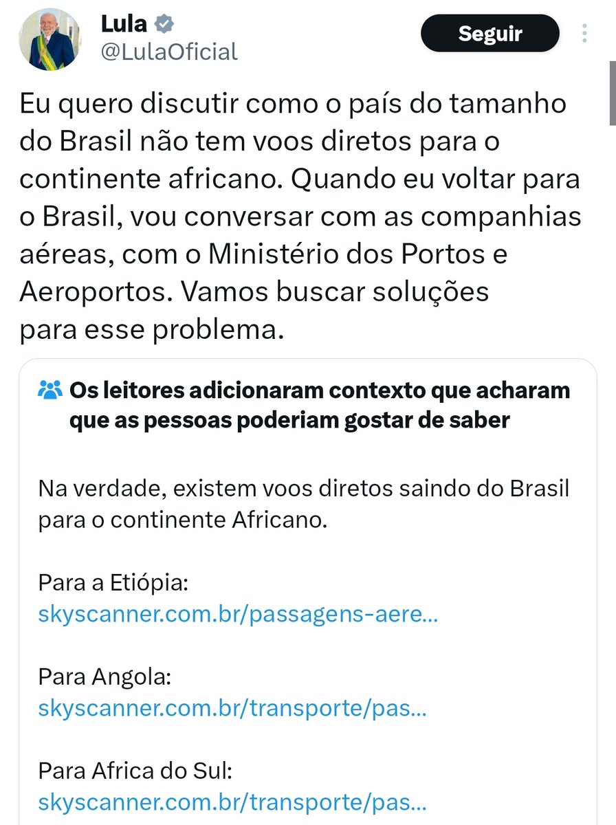 🚨URGENTE: Lula mente mais uma vez e leva checagem do Twitter.