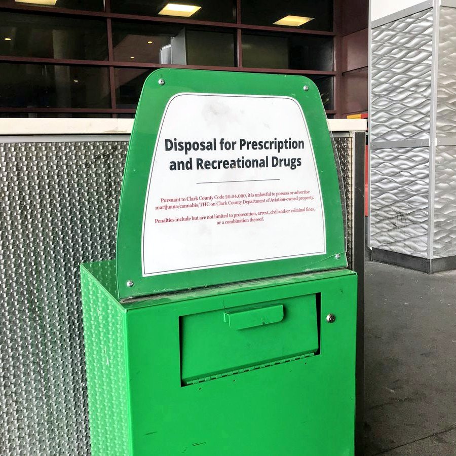 LasVegasLocally's tweet image. A man has been arrested for having over 15 pounds of cocaine at Harry Reid International Airport and not leaving it in one of the green drug disposal boxes.