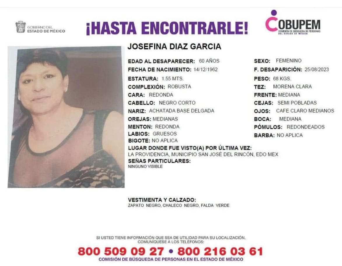 PArsof's tweet photo. .¿Me ayudan con su difusión y RT
 Por favor?

Es tía de una amiga de mi hija.

#EDOMEX 

#HastaEncontrarteJosefina

#NiUnaMenos https://t.co/zVs8NLPIGA