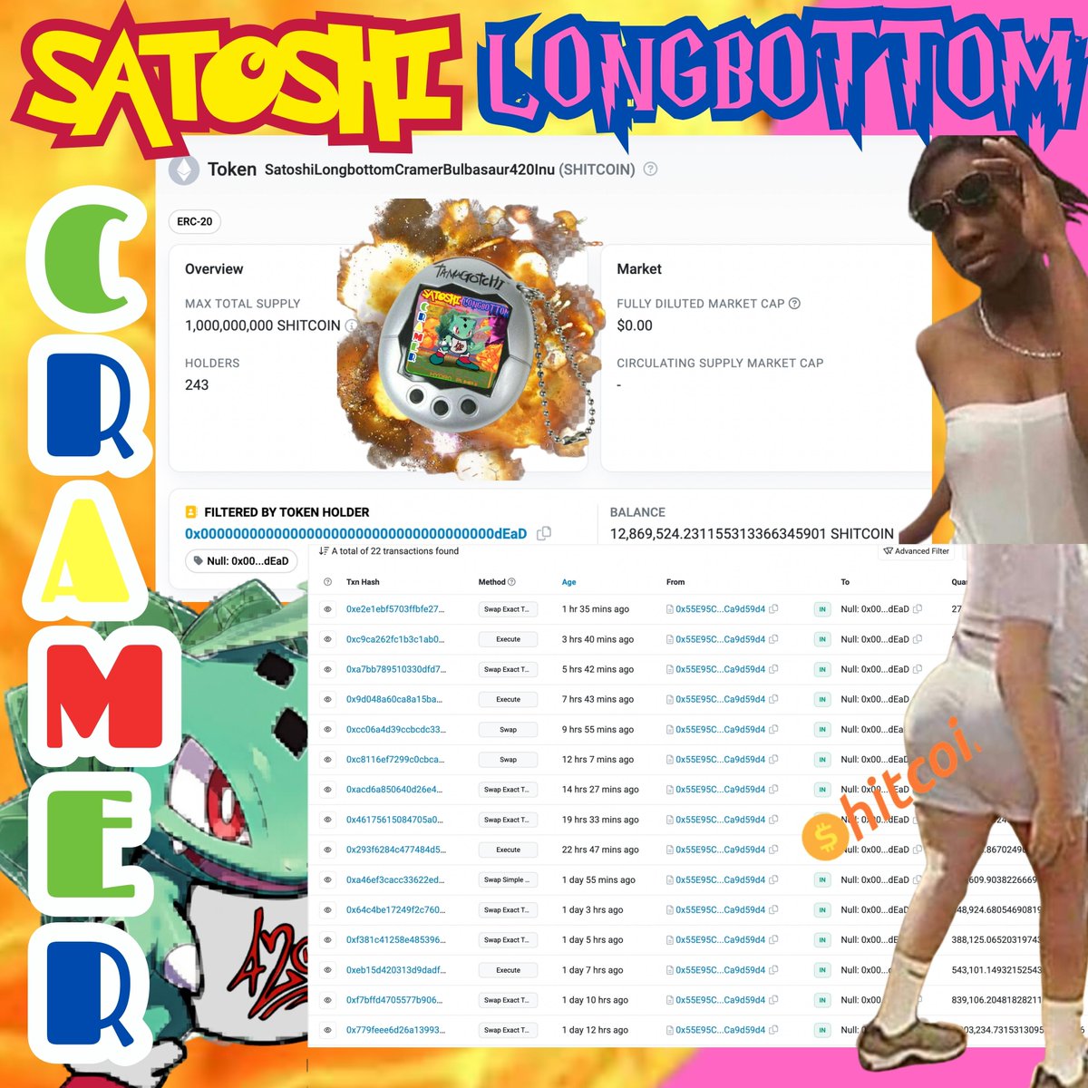 slcb420iETH's tweet photo. #DIDYOUKNOW: #$SHITCOIN IS A #DEFLATIONARY #ASSET? #BULBY SENDS CANDLES #GREEN, #CRAMER MAKES PPL RICH TRADING THE #STOCKMARKET, #LONGBOTTOM SAVED #PAGWARTS AND #SATOSHI INVENTED THE BIGGEST #SHITCOIN OF THEM ALL. CHECK OUT THESE FUCKING #BURNS ON THE #$SHITCOIN CONTRACT: https://t.co/wgHXQsDPtq