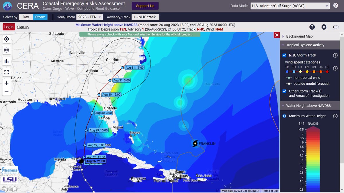CERAStormSurge's tweet image. 📷
Please visit us for real-time storm surge and wind coverage for Tropical Depression TEN (soon-to-be #Idelia).
cera.coastalrisk.live
